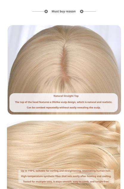 Sinwavy - Kawaii Lolita Wig Blonde Double Ponytail Wig