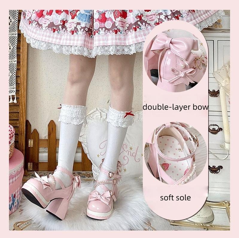 Witch's Night - Crush Complex - Sweet Lolita Heel Shoes, Pearls & Bows