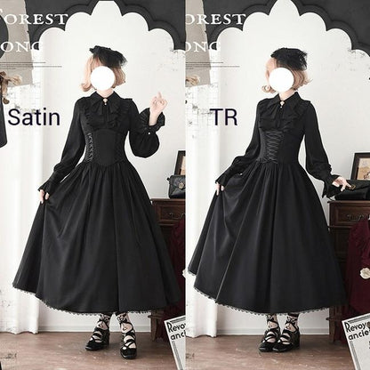 Forest Song - Astris - Reversible Classic Lolita High Waist Fishbone Skirt