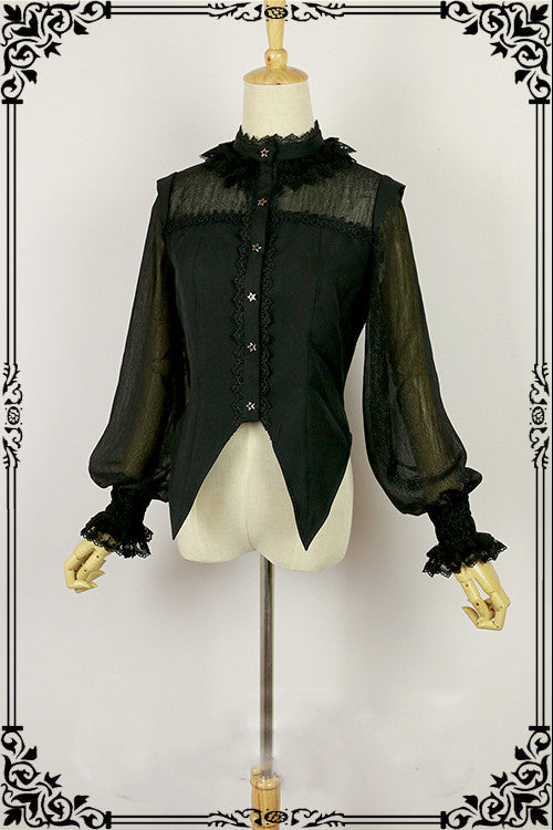 Fanzy Fantasy - Halloween Lolita Shirt Gothic Bat Collar