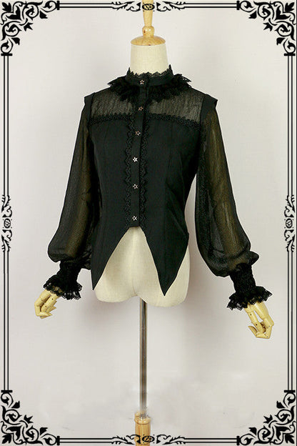 Fanzy Fantasy - Halloween Lolita Shirt Gothic Bat Collar