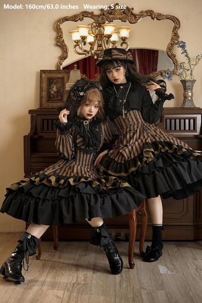 Miss Point - Perintz Manor - Gothic Lolita OP Long Sleeve Retro Lolita Dress