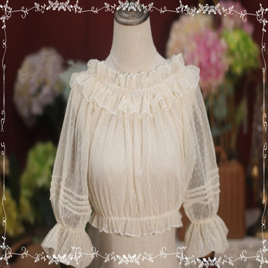 Tiny Garden - Sweet Dots Retro Lolita Summer Blouse