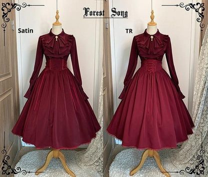 Forest Song - Astris - Classic Lolita SK Double-sided Wearing Fishbone Skirt