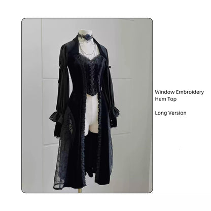 SUSIN - Night Traveler - Classic and Elegant Gothic Dress with Colorful Window Prints
