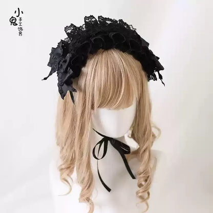 Xiaogui - Elegant Lolita Ivory Lace Hair Band