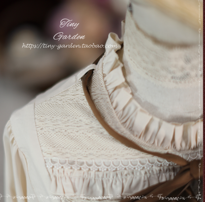 Tiny Garden - Memories - Cotton Lolita Lace Bow Tie Girls Blouse