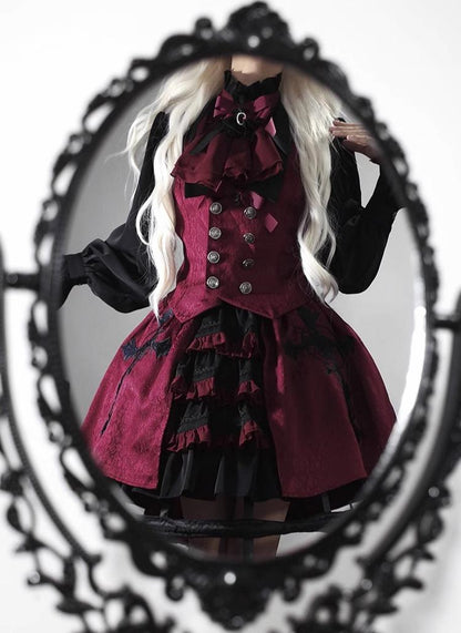 CastleToo - Evil Twins - Ouji Lolita Vest Shorts Skirt Set