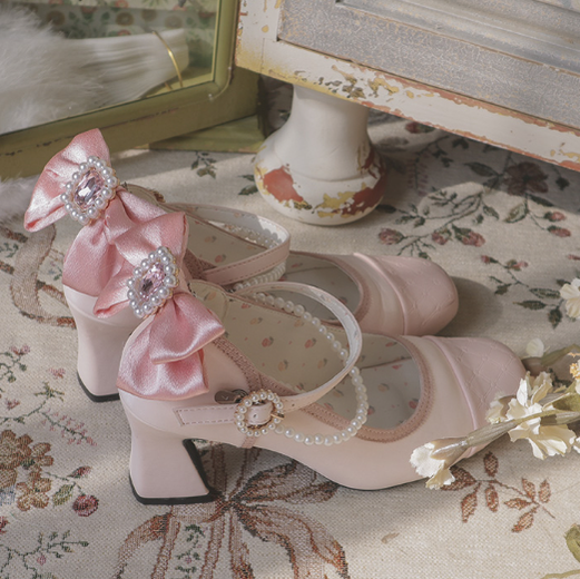 Pure Tea For Dream - Transatlantic Love Poem - Sweet Elegant Lolita Mid-Heel Daily Shoes