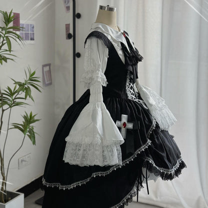 CastleToo - Night Rose - Elegant Ouji Lolita Suits, JSK / Shorts