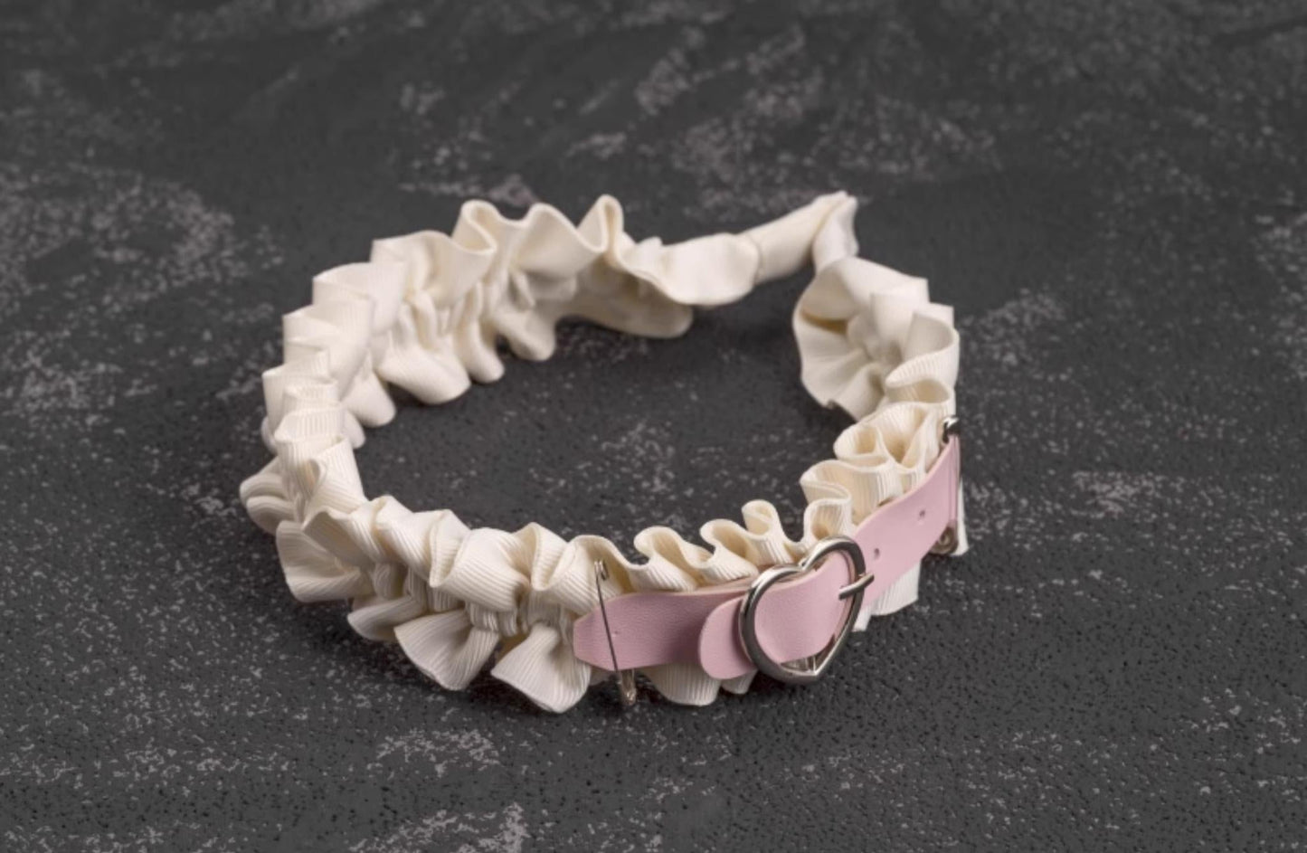 Strange Sugar - Sweet Lolita KC White Pink Ruffled Hairband Accessories
