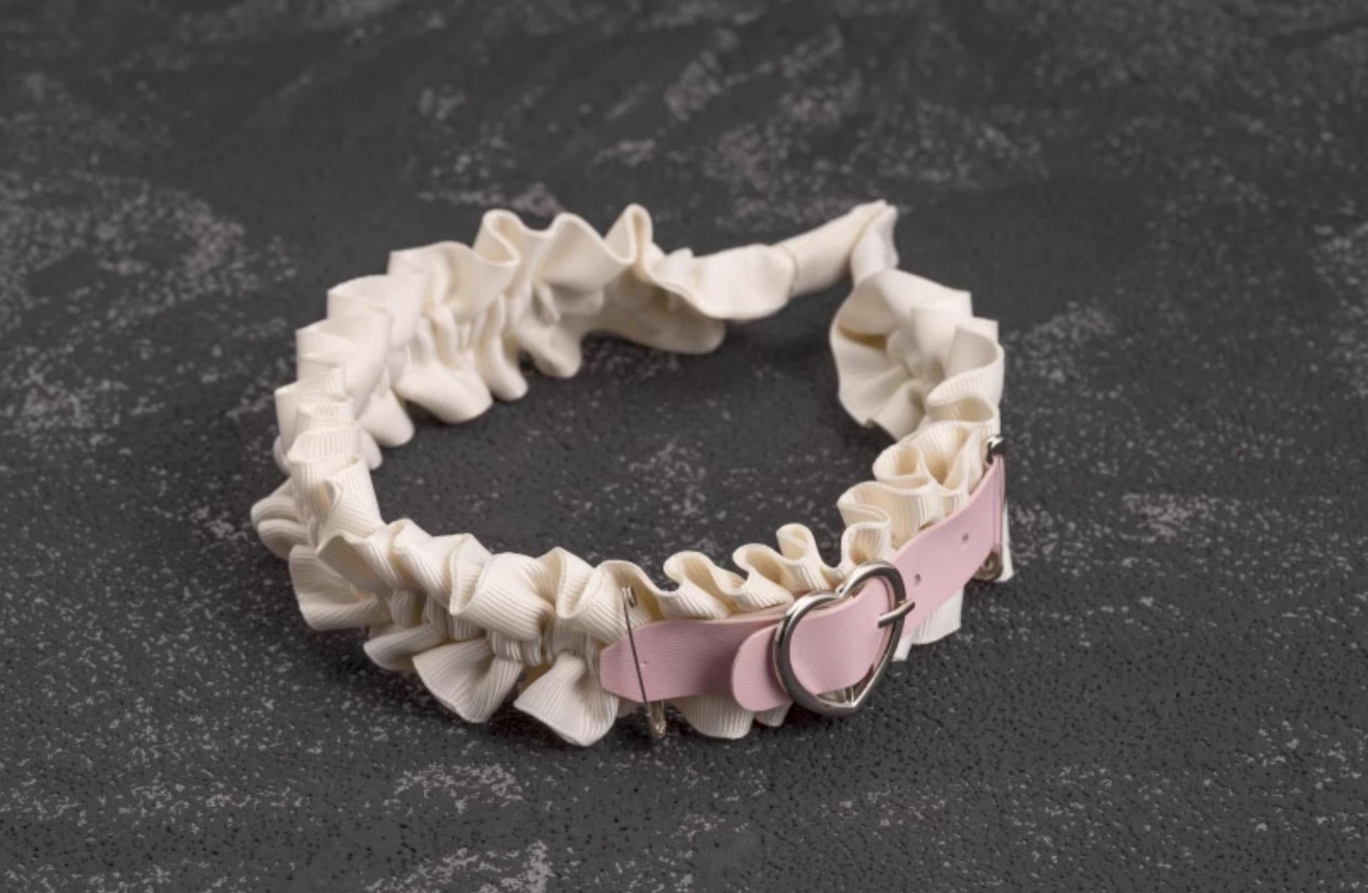 Strange Sugar - Sweet Lolita KC White Pink Ruffled Hairband Accessories
