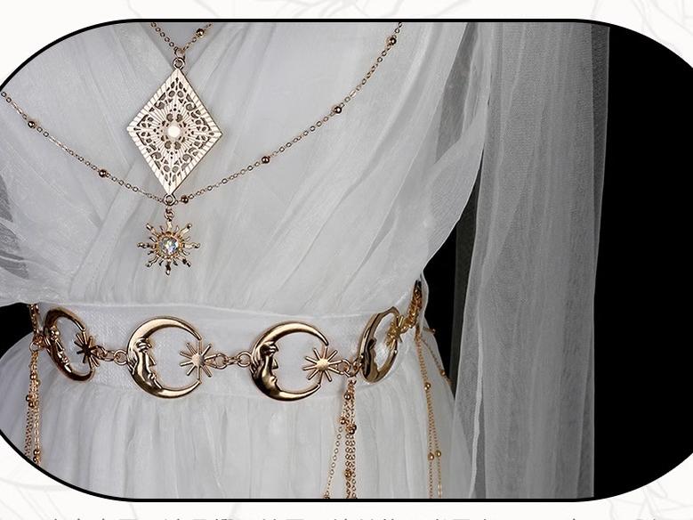 Cornfield Lolita - Divine - Elegant Greek Mythology Style Lolita JSK Irregular Hem White JSK Dress