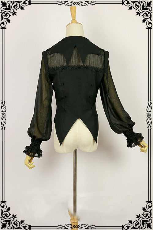 Fanzy Fantasy - Halloween Lolita Shirt Gothic Bat Collar