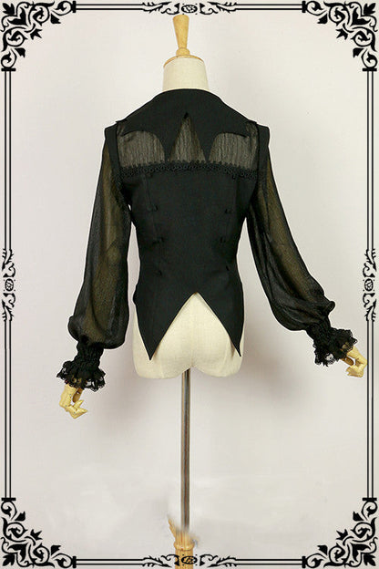 Fanzy Fantasy - Halloween Lolita Shirt Gothic Bat Collar