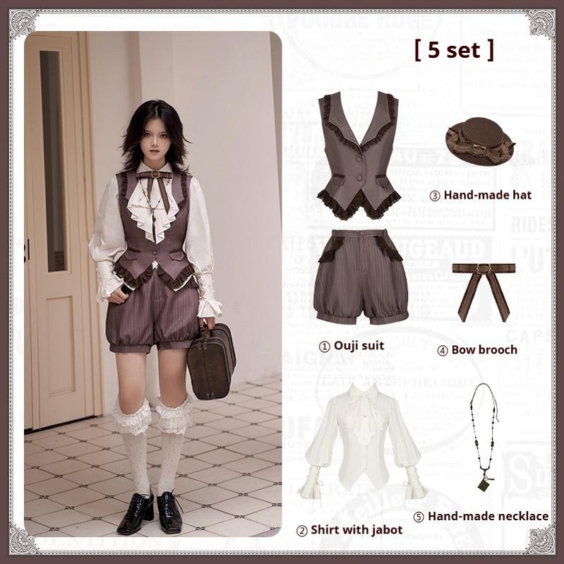 With PUJI - Ouji Lolita Shirt Bust-supporting JSK Dress
