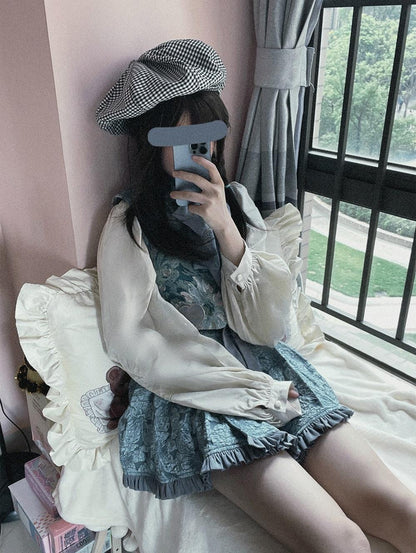 ZJstory - Gilded Age - Vintage Lolita Vest Suit Oil Painting Style Skirt Coat