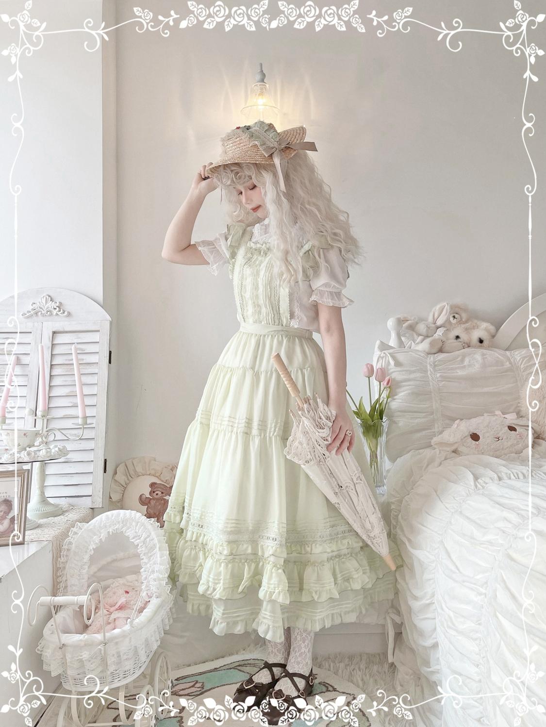 Tiny Garden - Swallowtail Butterfly - Elegant Lolita Salopette Multicolors