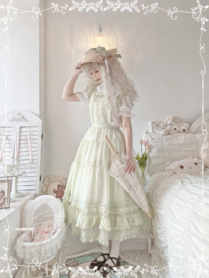 Tiny Garden - Swallowtail Butterfly - Elegant Lolita Salopette Multicolors