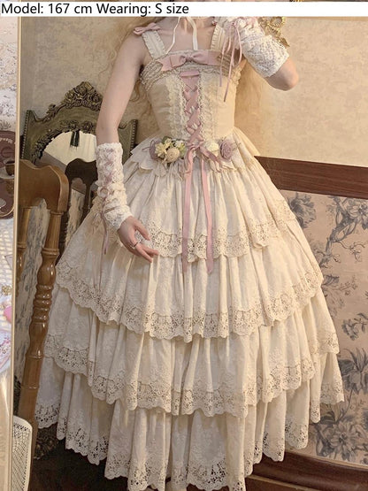 Miss Point - Forest Waltz - Classic Lolita Tiered Skirt Multi-layer Embroidered SK