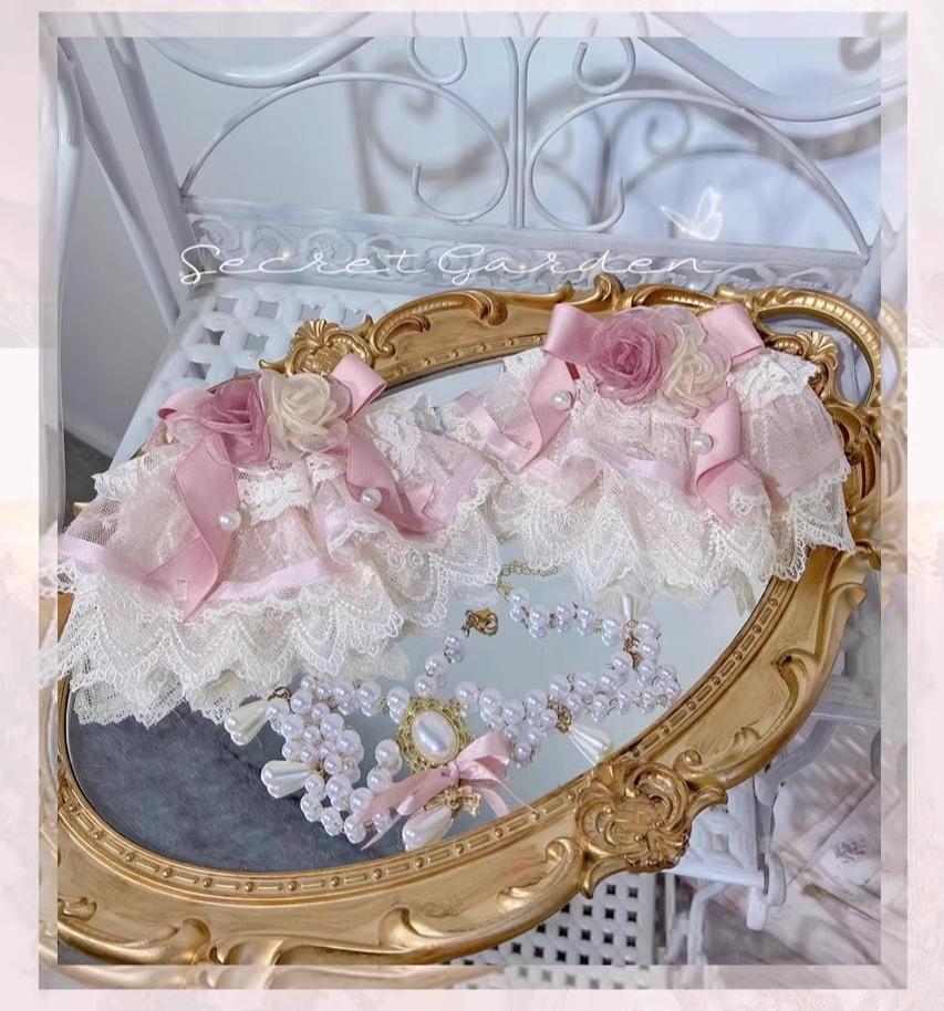 MieYe - Diana Rose - Bridal Lolita Dress Short Wedding OP with Accessories