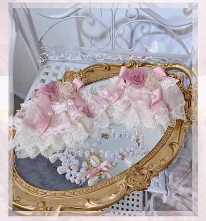 MieYe - Diana Rose - Bridal Lolita Dress Short Wedding OP with Accessories