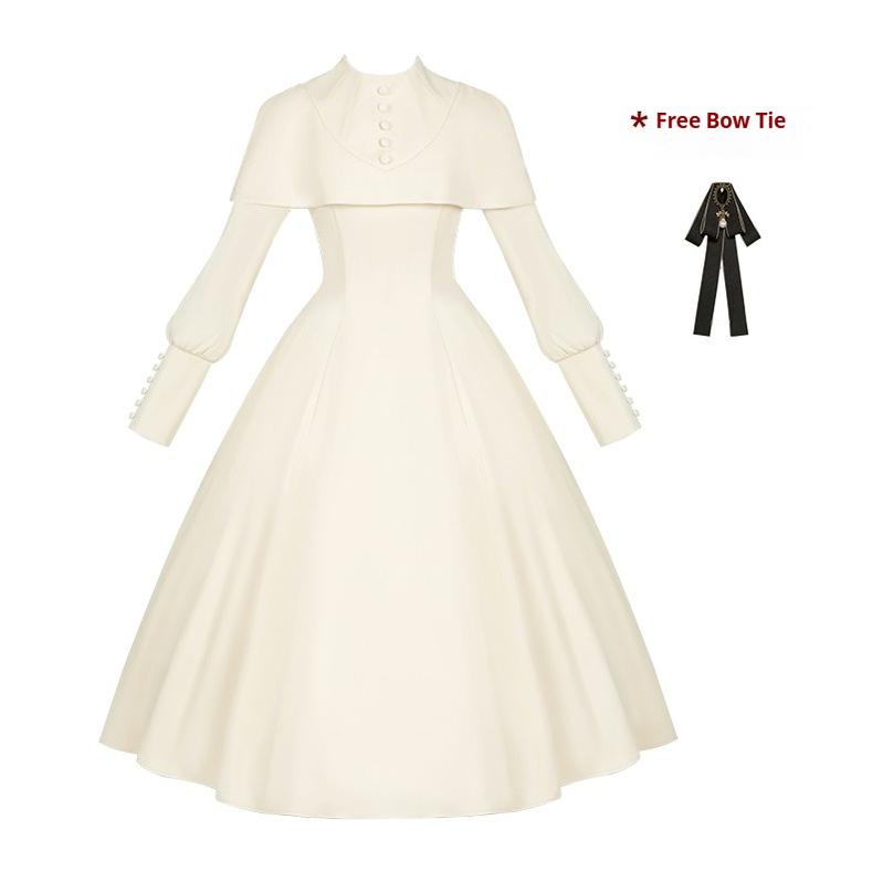 With PUJI - 13th Night - Gothic Lolita OP Dress with Built-in Cape