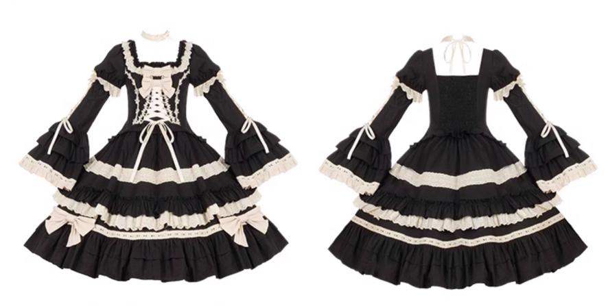 With PUJI - Chapter Seven - Spring Cotton Lolita OP Dress Doll-Like Dress