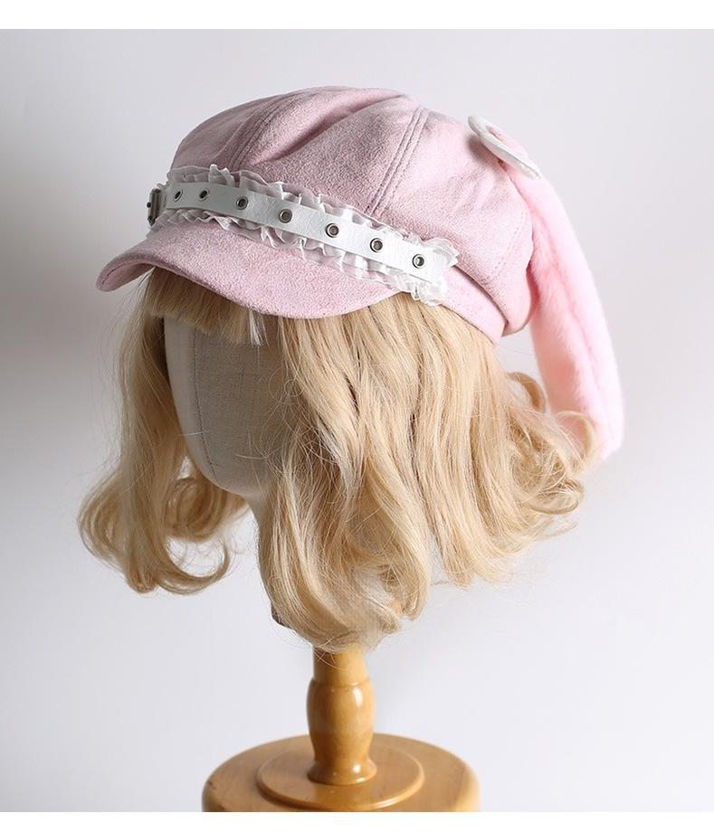 Xiaogui - Kawaii Lolita Hat Daily Baseball Cap with Detachable Ears