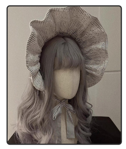 Susin Lolita - Striped Cross - Gothic Coordinated Lolita Set, Adjustable Blouse & Skirt