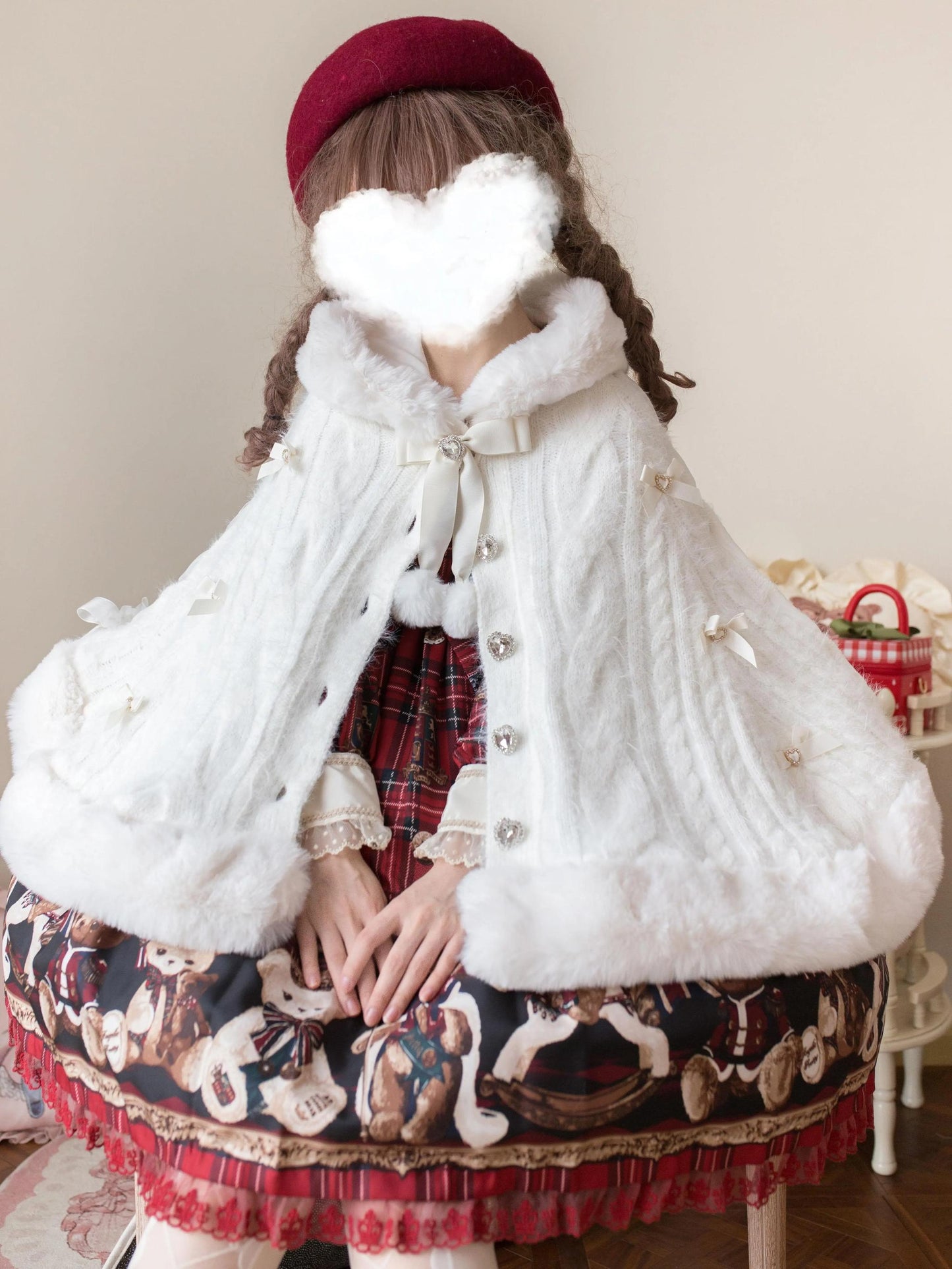 MIST - Sweet Bliss - Sweet Lolita Cape Winter Lolita Sweater Coat