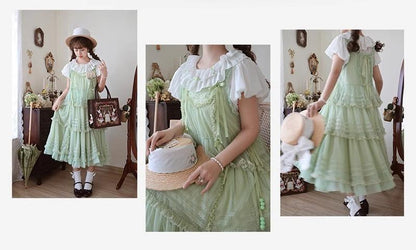Polyhymnia - Secret Forest - Classic Lolita JSK Dress Multi-layered Dress Summer Gauze Dress