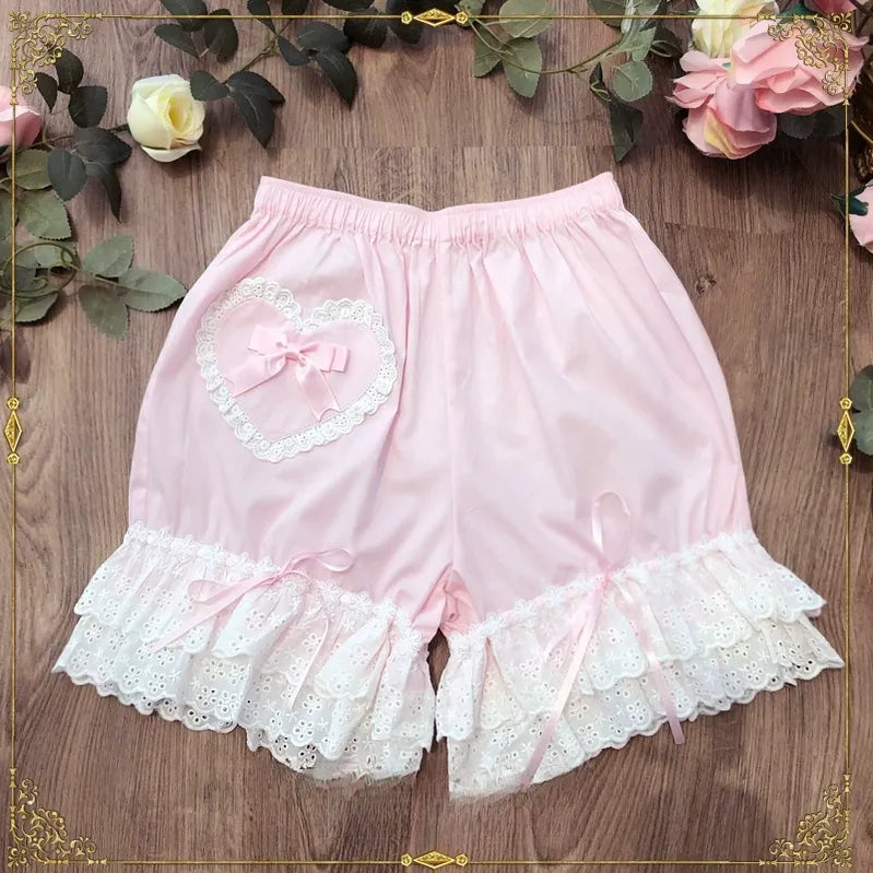 Candy Sweet - Cotton Lolita Bloomers Lace Home Shorts