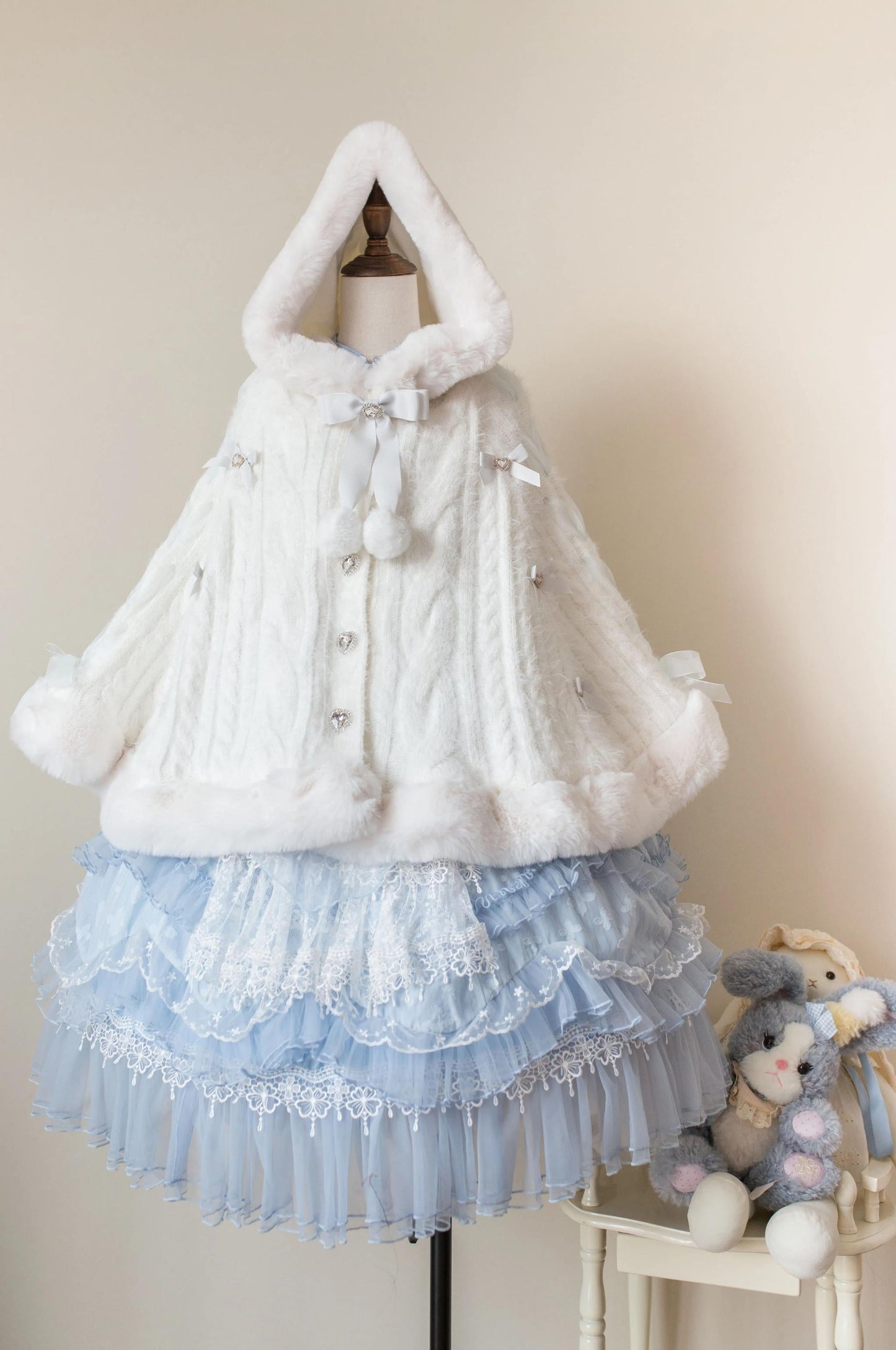 MIST - Sweet Bliss - Sweet Lolita Cape Winter Lolita Sweater Coat
