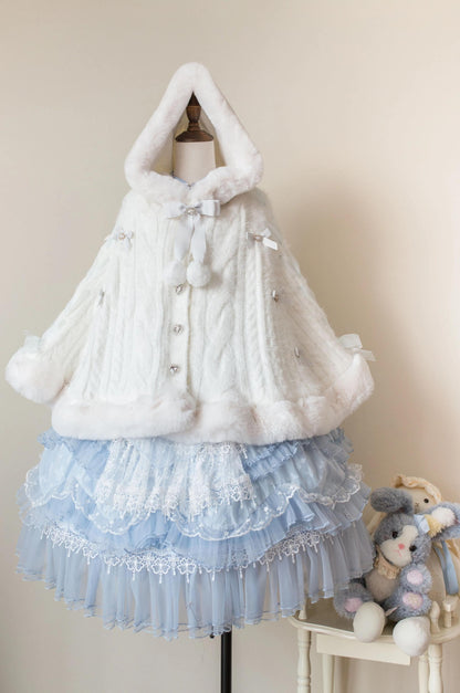 MIST - Sweet Bliss - Sweet Lolita Cape Winter Lolita Sweater Coat