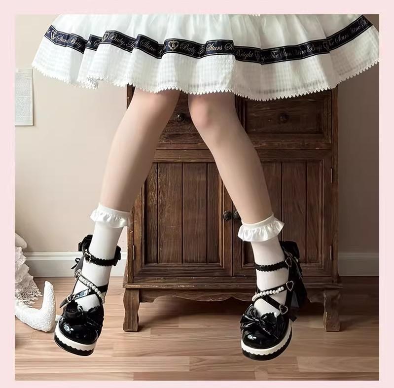 Witch's Night - Crush Complex - Sweet Lolita Heel Shoes, Pearls & Bows