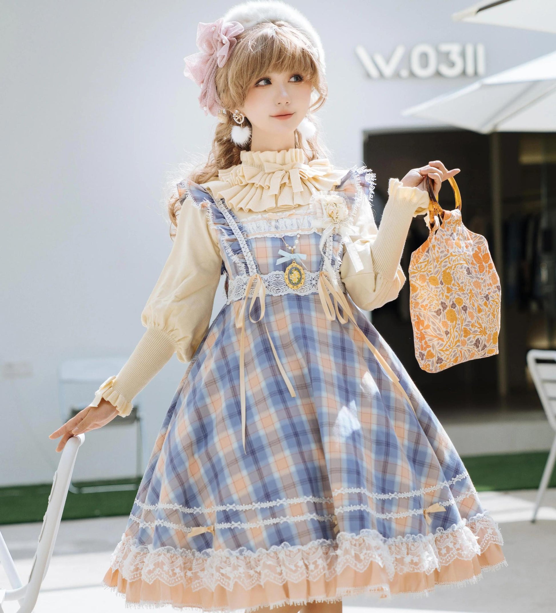 Miaoplus - Sweet Lolita Plaid JSK Multicolors Lucky Bag
