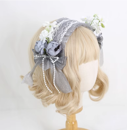 Xiaogui - Elegant Lolita Floral Lace Handmade Headband