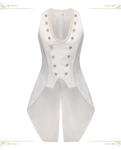 Immortal Thorn - Subtle Prejudice - Ouji Lolita Long Coat Hight-Low Hem with a Back Bow