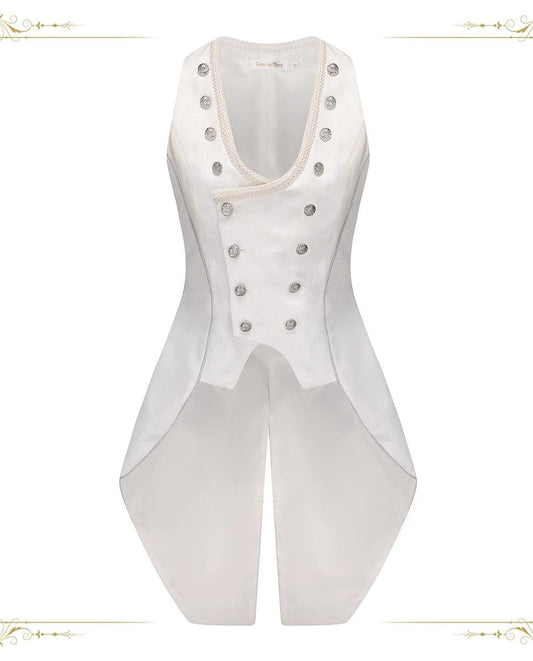 Immortal Thorn - Subtle Prejudice - Ouji Lolita Long Coat Hight-Low Hem with a Back Bow