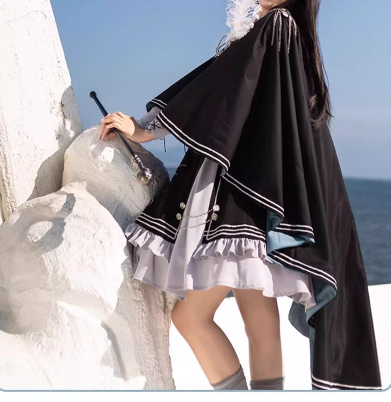 CHUNLV LOLITA - Dark Night Contract - Blue Military Lolita Dress Suit Skirt Elegant OP Cape