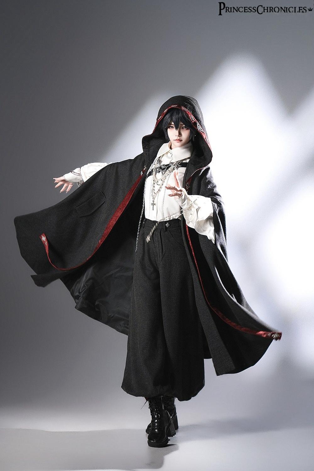 Princess Chronicles - Divine Covenant - Retro Ouji Lolita Pants Suit Male Lolita Long Cape