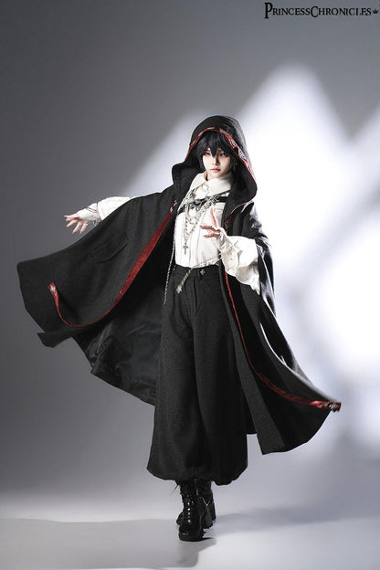 Princess Chronicles - Divine Covenant - Retro Ouji Lolita Pants Suit Male Lolita Long Cape