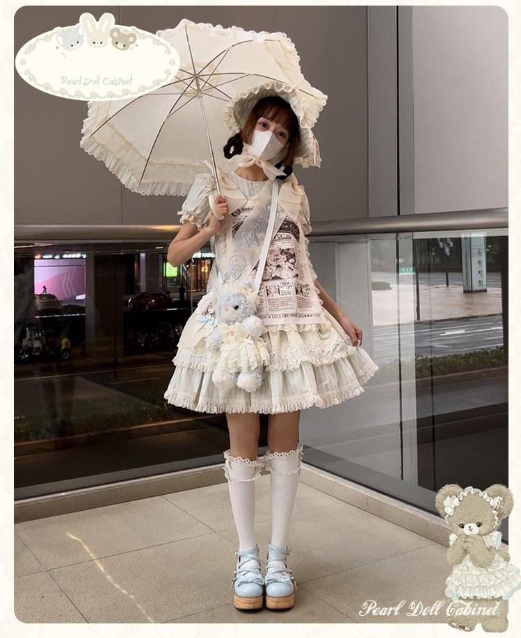 Mademoiselle Pearl - Pearl Doll Cabinet - Kawaii Lolita Plush Doll Bag with Outfit