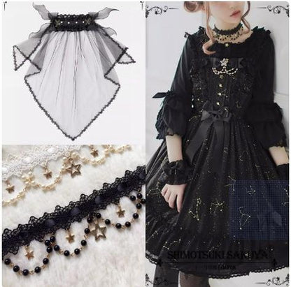 Sakuya Lolita - Whisper Of Stars - Constellation Foil Printing Elegant Lolita High Waist JSK Dress