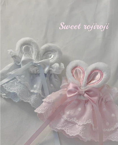 Roji roji - Cute Lolita Bunny Ears Cuffs Lace Summer Butterfly Hand Sleeves