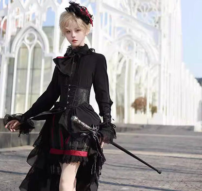 CastleToo - Coffin of Pilgrimage - Medieval European Ouji Lolita Shirt & Pants Suit