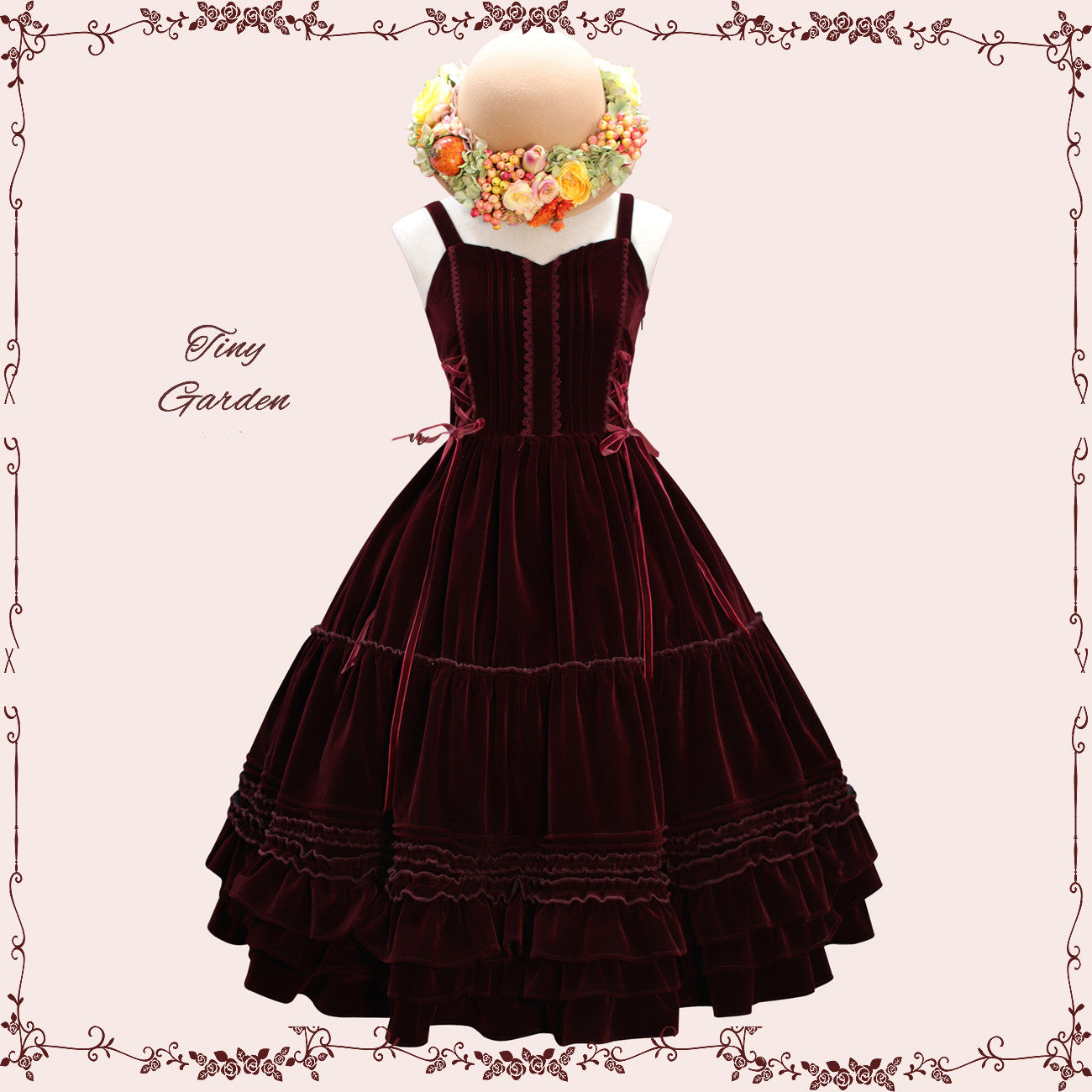 Tiny Garden - Garden Dance 2.0 - Elegant Lolita JSK Dress, Side Lace-Up