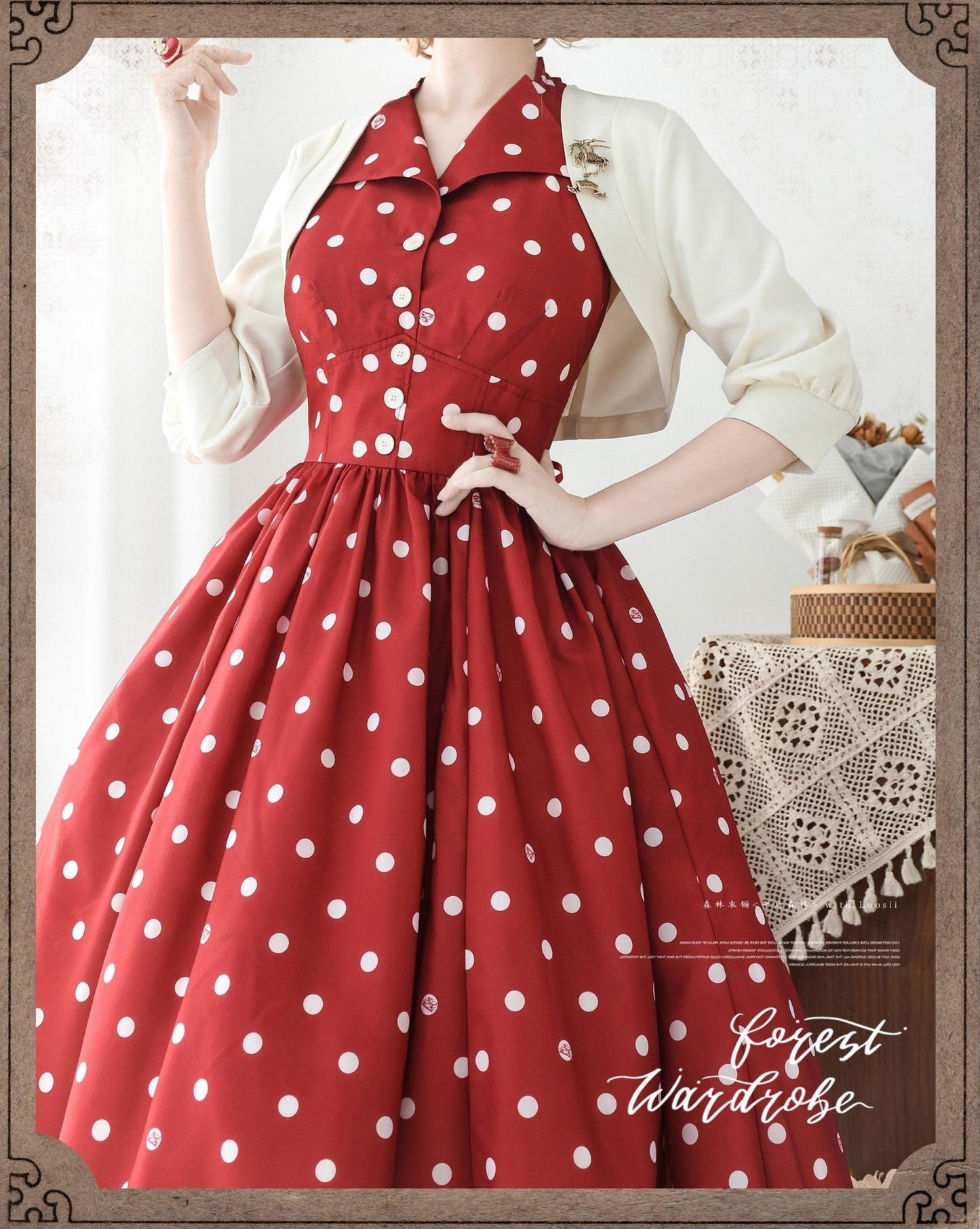 Forest Wardrobe - Afternoon Forest - Vintage Lolita Bolero for Summer Days