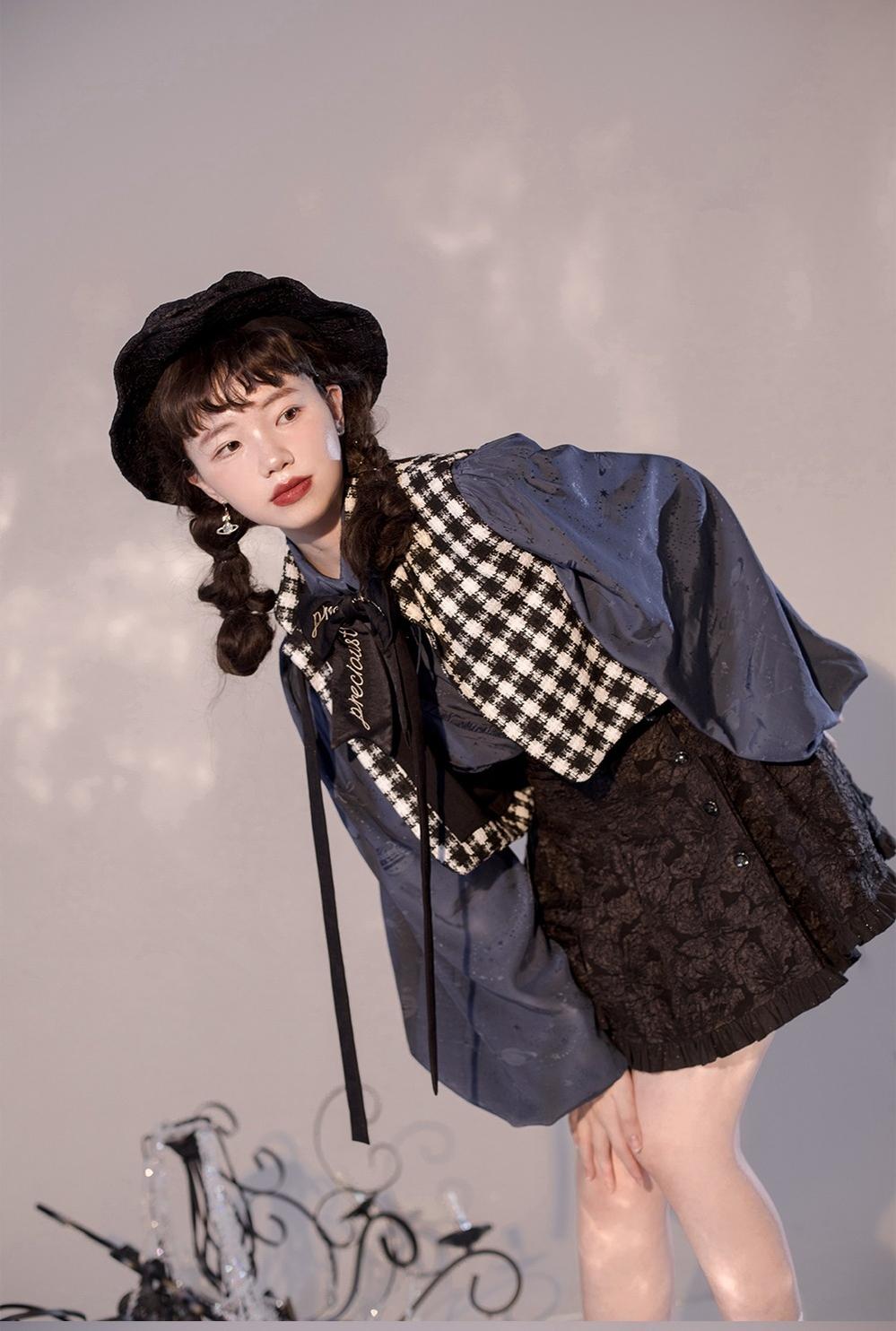 ZJstory - Gilded Age - Vintage Lolita Vest Suit Oil Painting Style Skirt Coat